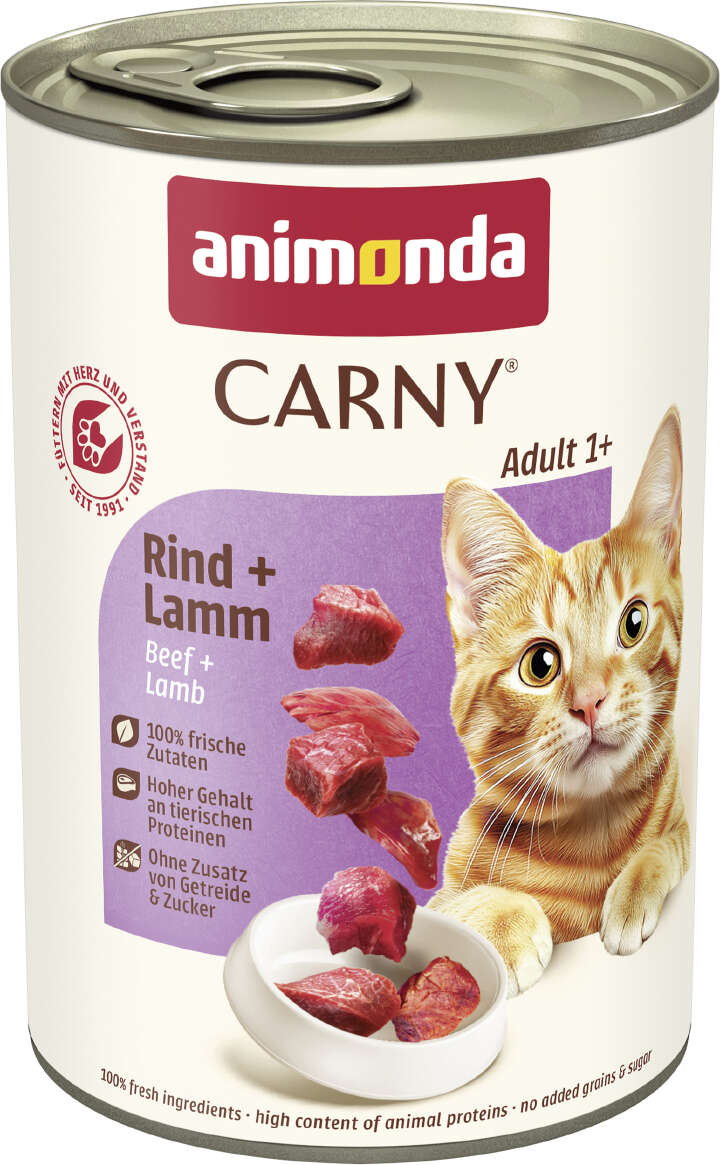 animonda Katzen-Nassfutter Carny Adult Rind + Lamm
